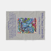 Wat kanker niet kan doen, aangepaste engels chemo fleece deken (Voorkant (Horizontaal))