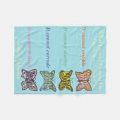 Wat kanker niet kan doen, aangepaste engels chemo fleece deken (Voorkant (Horizontaal))