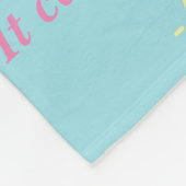 Wat kanker niet kan doen, aangepaste engels chemo fleece deken (Hoek)