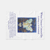 Wat kanker niet kan doen, aangepaste engels chemo fleece deken (Voorkant (Horizontaal))