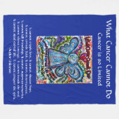 Wat kanker niet kan doen, aangepaste engels chemo fleece deken (Voorkant (Horizontaal))