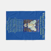 Wat kanker niet kan doen, aangepaste engels chemo fleece deken (Voorkant (Horizontaal))