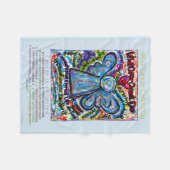 Wat kanker niet kan doen Chemo Angel Fleece Blanke Deken (Voorkant (Horizontaal))