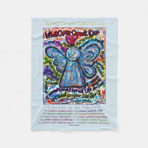 Wat kanker niet kan doen Chemo Angel Fleece Blanke Deken