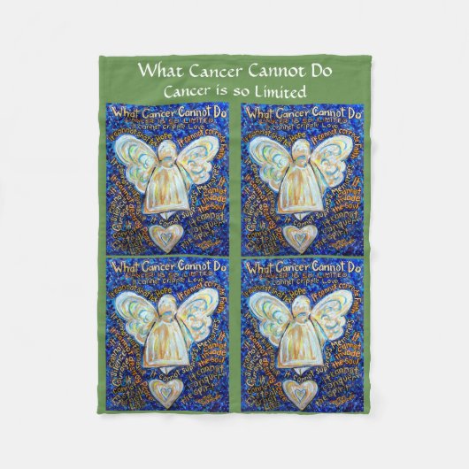Wat kanker niet kan doen engel Fleece Chemo Blanke (Voorkant)