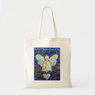 Wat kanker niet kan doen Gedicht Angel Art Canvas  Tote Bag