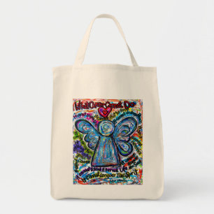 Wat kanker niet kan doen Gedicht Angel Art Canvas Tote Bag