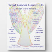 Wat kanker niet kan doen Gedicht Angel Art Plaque Fotoplaat (Voorkant)