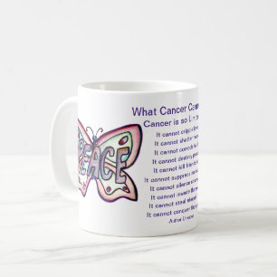 Wat kanker niet kan doen Gedicht Peace Coffee Mok
