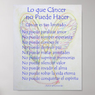 Wat Kanker niet kan doen Gedicht Poster Print