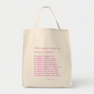 Wat kanker niet kan doen, is Canvas tas in gedicht