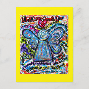 Wat kanker niet kan doen, is het gedicht engel-Bri Briefkaart