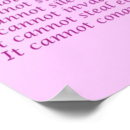 Wat kanker niet kan doen Poster afdrukken (Hoek)