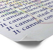 Wat kanker niet kan doen Poster afdrukken (Hoek)