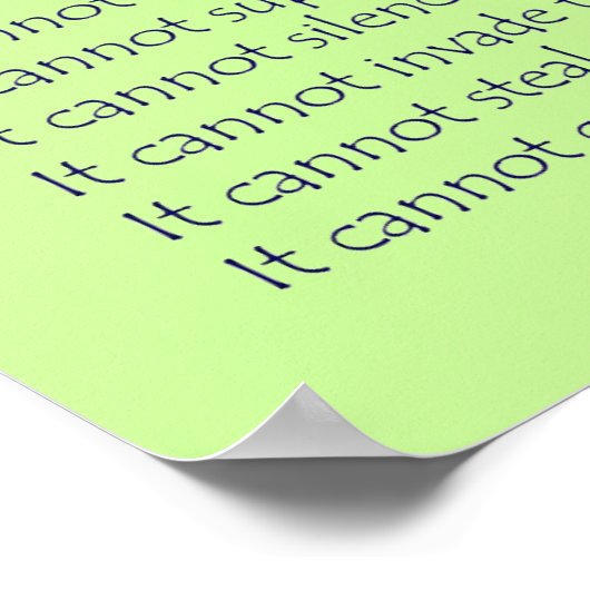 Wat kanker niet kan doen Poster afdrukken (Hoek)