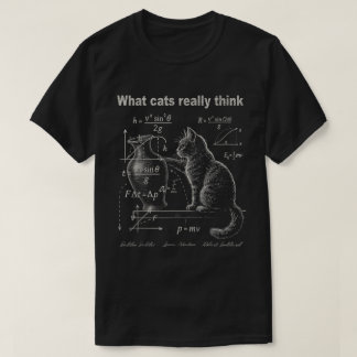 Wat katten echt grappige natuurkunde vinden t-shirt