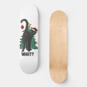 Wat? Kerstmis Black Cat vakantie ontwerp Skateboard (Voorkant)