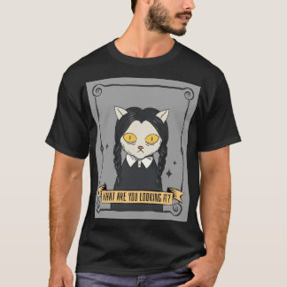 Wat kijk je op Wednesday Cat T-shirt