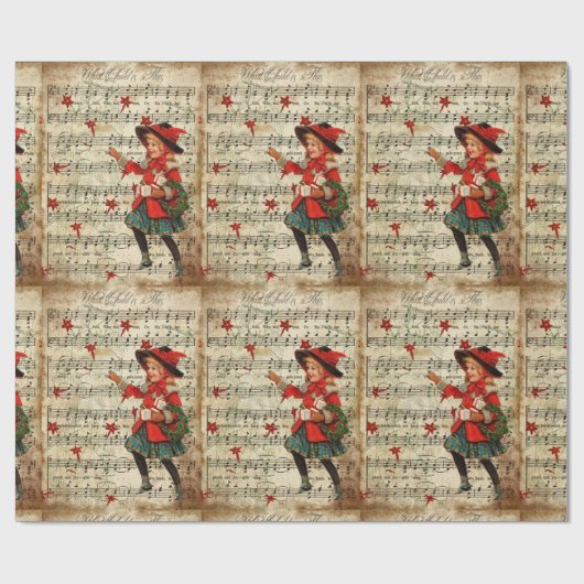  wat kind is dit kerstkarolscript cadeaupapier (Vlak)