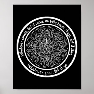 Wat Komt Meditatie Mandala Yoga Uitspraken Quo Poster