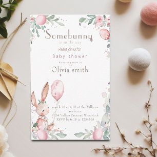 Wat konijntje baby shower kaart
