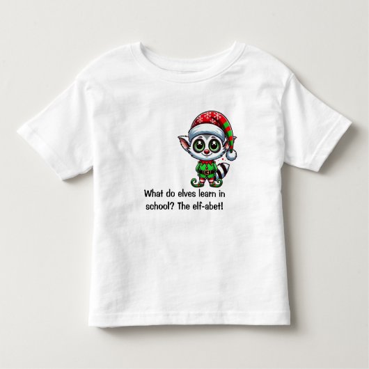 Wat leren elfen op school? kinder shirts (Voorkant)