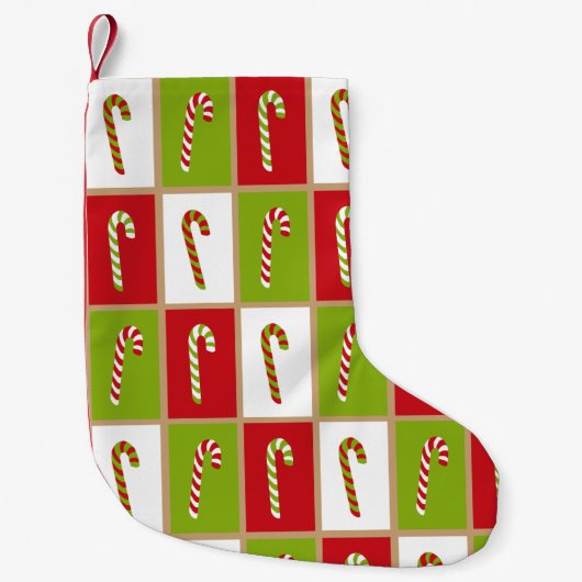 Wat leuk! Candy canes Kerstkous Kleine Kerstsok (Voorkant)