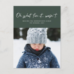 Wat leuk dat het niet een groene grappige foto was feestdagenkaart