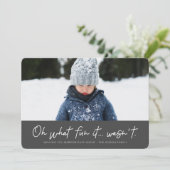 Wat leuk dat het niet grappig was 2022 feestdagenkaart (Staand voorkant)