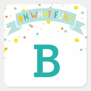Wat leuk Kleurrijke Confetti Jongen Verjaardag Sti Vierkante Sticker