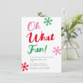 Wat leuk! Modern Feestelijk Script Kerstfeest Kaart (Staand voorkant)