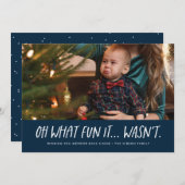 Wat leuk was het niet grappig kerstfoto. feestdagenkaart (Voorkant / Achterkant)