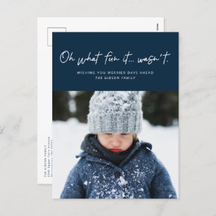 Wat leuk was het niet om een grappige foto te make feestdagenkaart