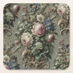 Wat ligt onder de bloei - Gotisch Victoriaans Vierkante Kartonnen Onderzetter