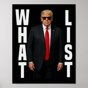 Wat Lijst Grappig Trump Wat Lijst Poster