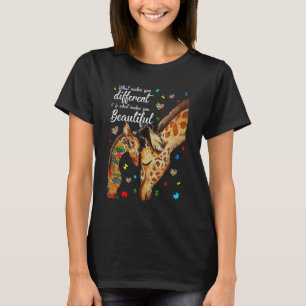 Wat maakt dat je een ander Giraffe mama Autism kin T-shirt