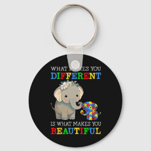 Wat maakt dat je verschillende ellephant mam-autis sleutelhanger