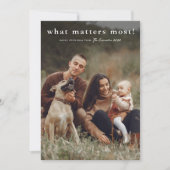 Wat maakt het meest eenvoudige kerstfoto feestdagenkaart (Voorkant)