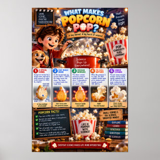 Wat Maakt Popcorn Knallen Infographic Poster