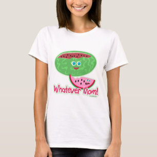 Wat mam Funny Watermelon Cartoon Slogan T-shirt