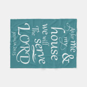 Wat mij en mijn huis betreft.. Joshua 24:15 Fleece Deken (Voorkant (Horizontaal))