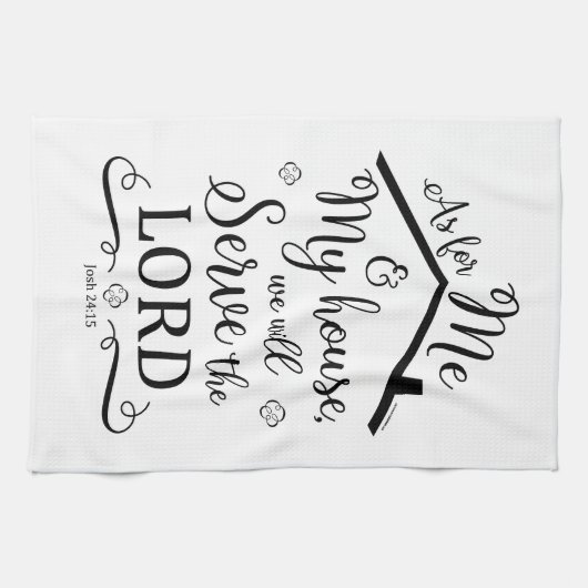 "Wat mij en mijn huis betreft" Keuken Theedoek (Horizontaal)