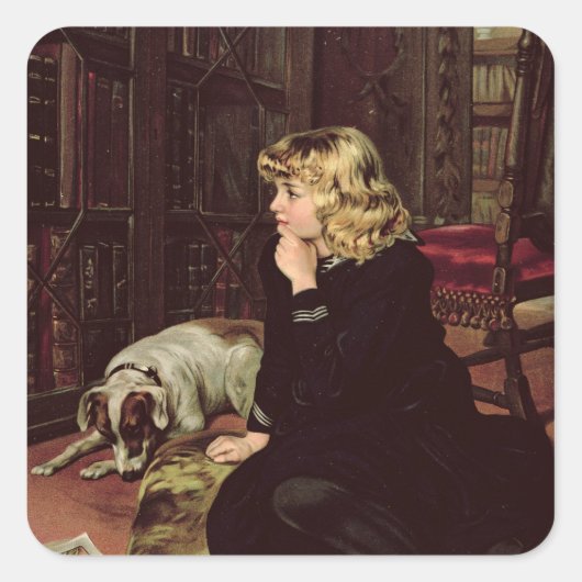 Wat moet ik lezen? vierkante sticker (Voorkant)