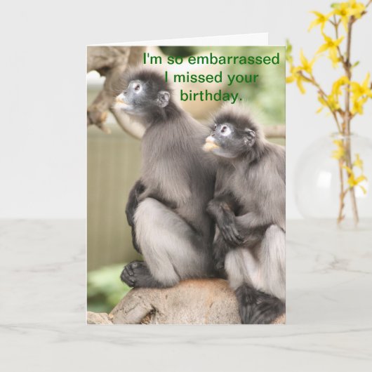 Wat naar dat ik je verjaardag heb gemist kaart (Gele Bloem)