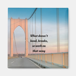 Wat niet buigt scheurt het Stomme Citaat Magnet Magneet