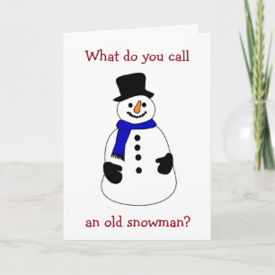 WAT NOEMT U EEN "OUDE SNOWMAN" CHRISTAMS HUMOR FEESTDAGEN KAART