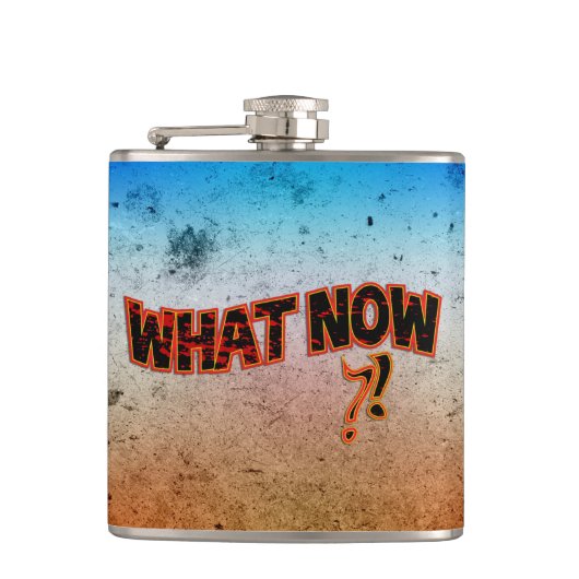 Wat nu? heupfles (Voorkant)