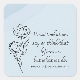 Wat ons definieert | Jane Austen Vierkante Sticker