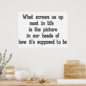 Wat ons het meest opschroeft in het leven Citaat P Poster (Keuken)