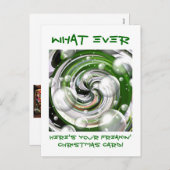 Wat ooit! Kaart voor Kerstmis (Voorkant / Achterkant)